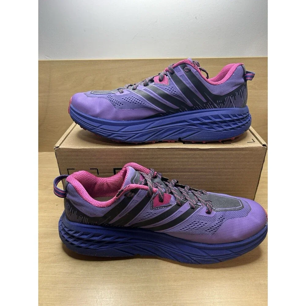 Hoka One One Women's Speedgoat 3 Purple Vibram Trial Running Shoes Size 11 - Picture 2 of 13